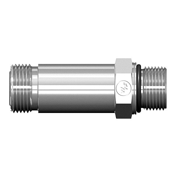 World Wide Fittings Male Flat Face O-Ring to Male O-Ring Boss Adjustable Stud Straight - Long 4316X06XM16 - main